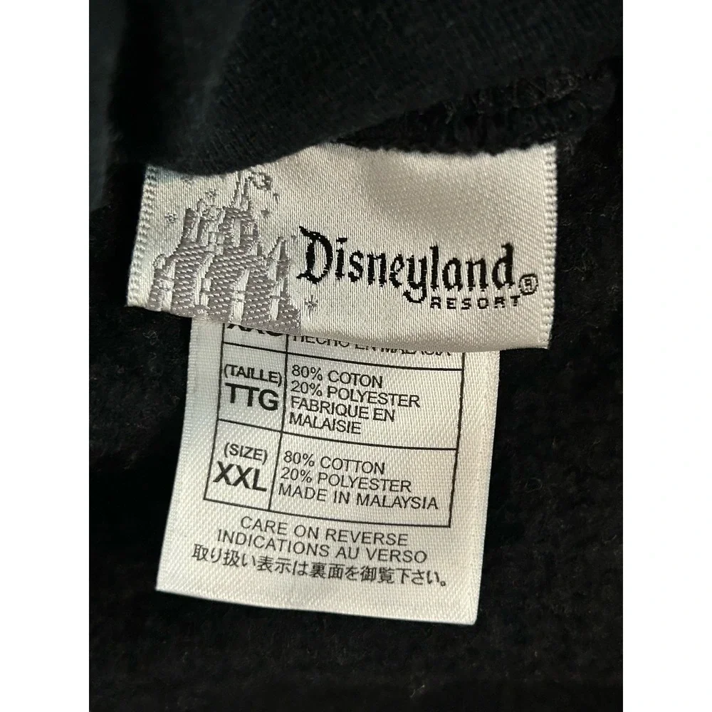 Vintage DISNEYLAND Disney Mickey Mouse Drawstring Backpack Bag Hoodie Cinch Sack